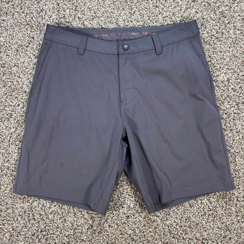 Rhone Commuter Shorts Men's 34 Dark Gray Performance Stretch Flat Front Golf
